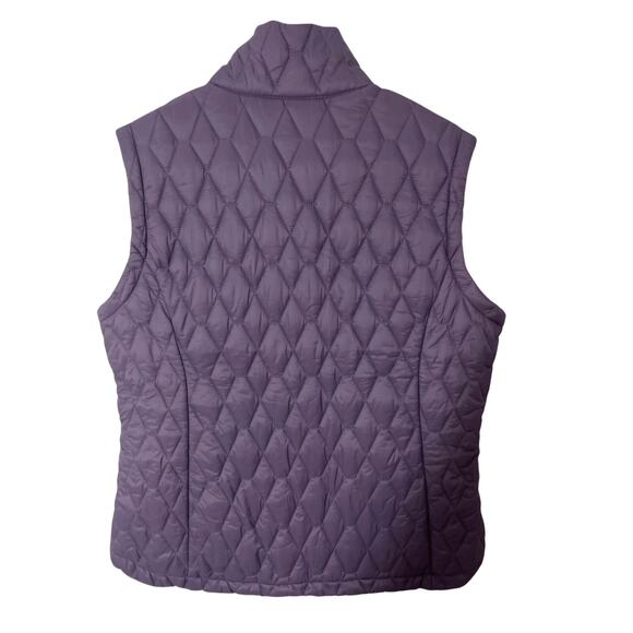 Free Country Women's Zip Up Diamond Quilted  Plum Berry Puffer Gorp Vest - Picture 3 of 6